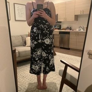 Sweetheart pocket tie waist jumpsuit